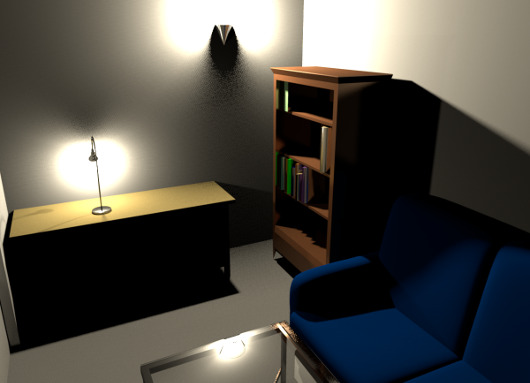 Wandlampe im Wohnzimmer - Beispiel einer Beleuchtung mit einer Wandlampe